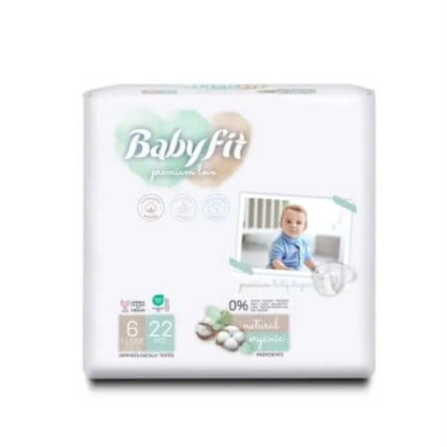 Scutece Bio XL, Nr. 6, +16kg, 22 bucati, Babyfit