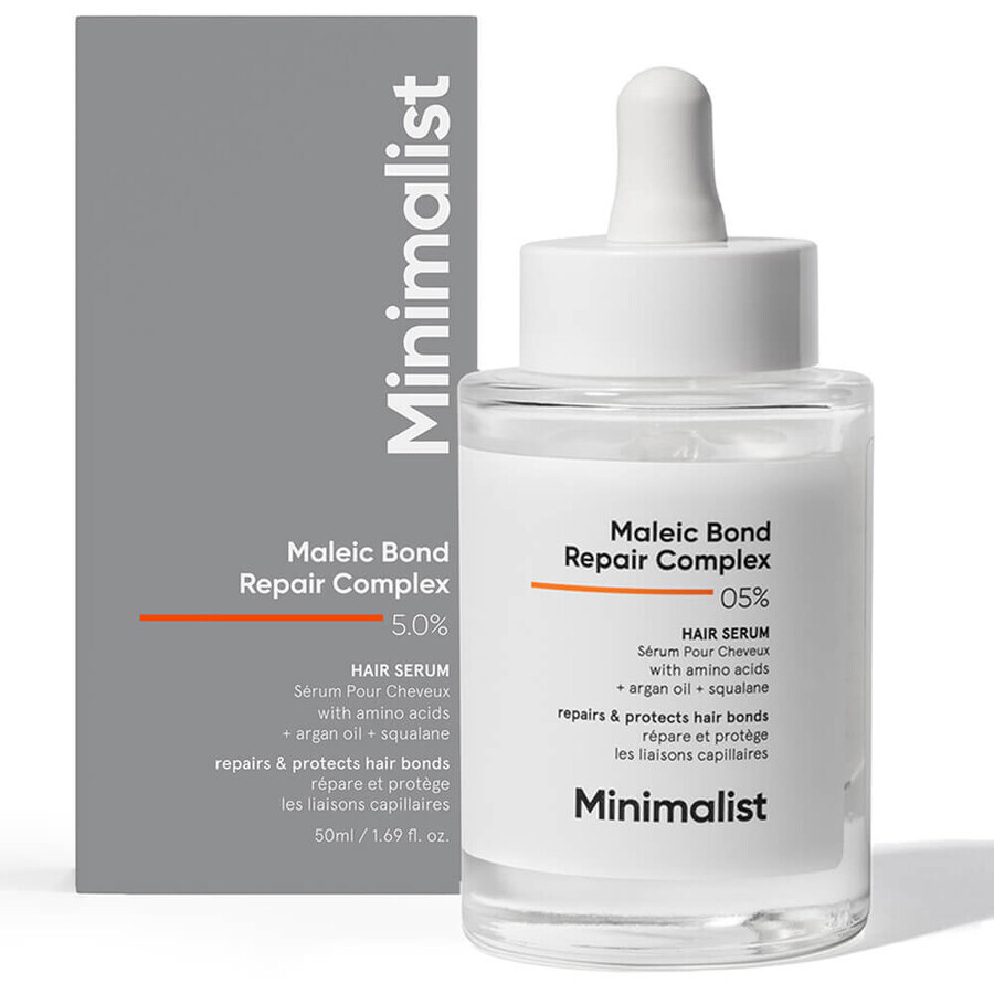 Siero riparatore per capelli danneggiati Maleic Bond Repair Complex 0,5%, 50 ml, Minimalist