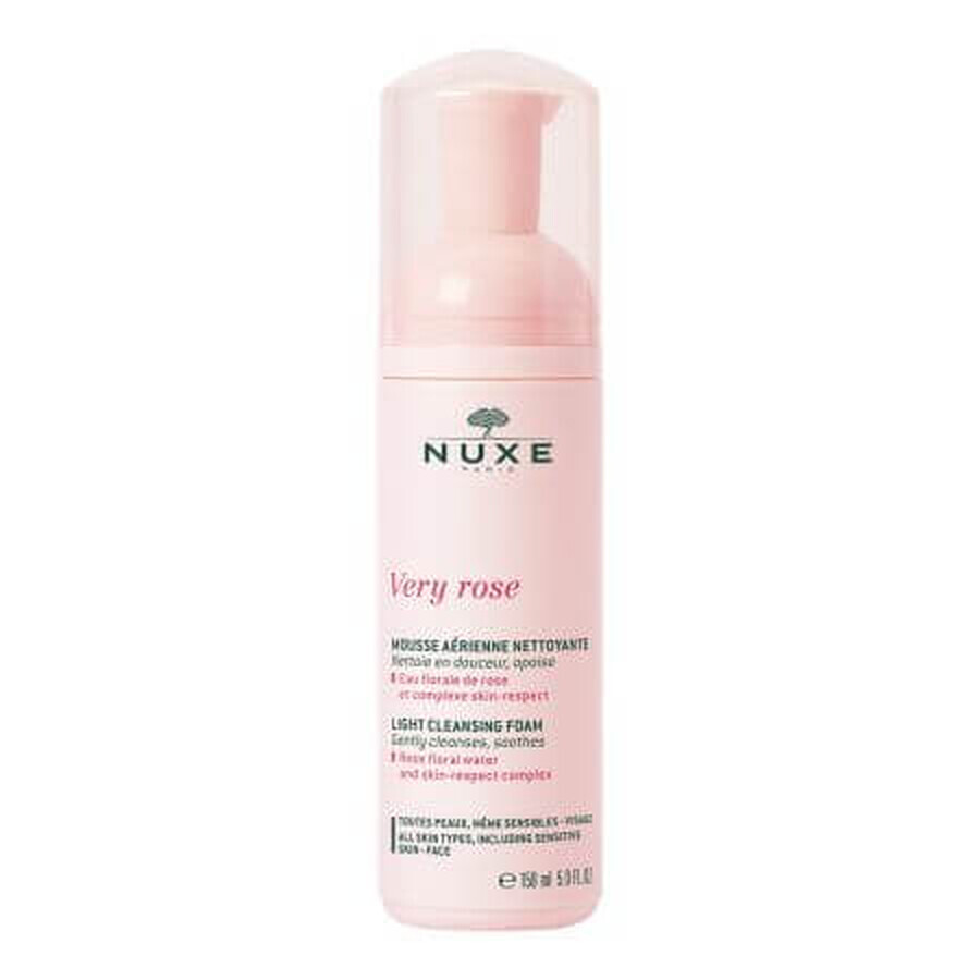 Schiuma detergente per tutti i tipi di pelle Very Rose, 150 ml, Nuxe