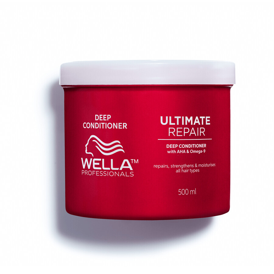 Ultimate Repair Conditioner with AHA and Omega 9 for Damaged Hair, 500ml, Wella Professionals