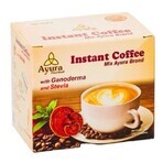 Mélange instantané de café au ganoderma et à la stévia, 10 sachets, Ayura Herbal