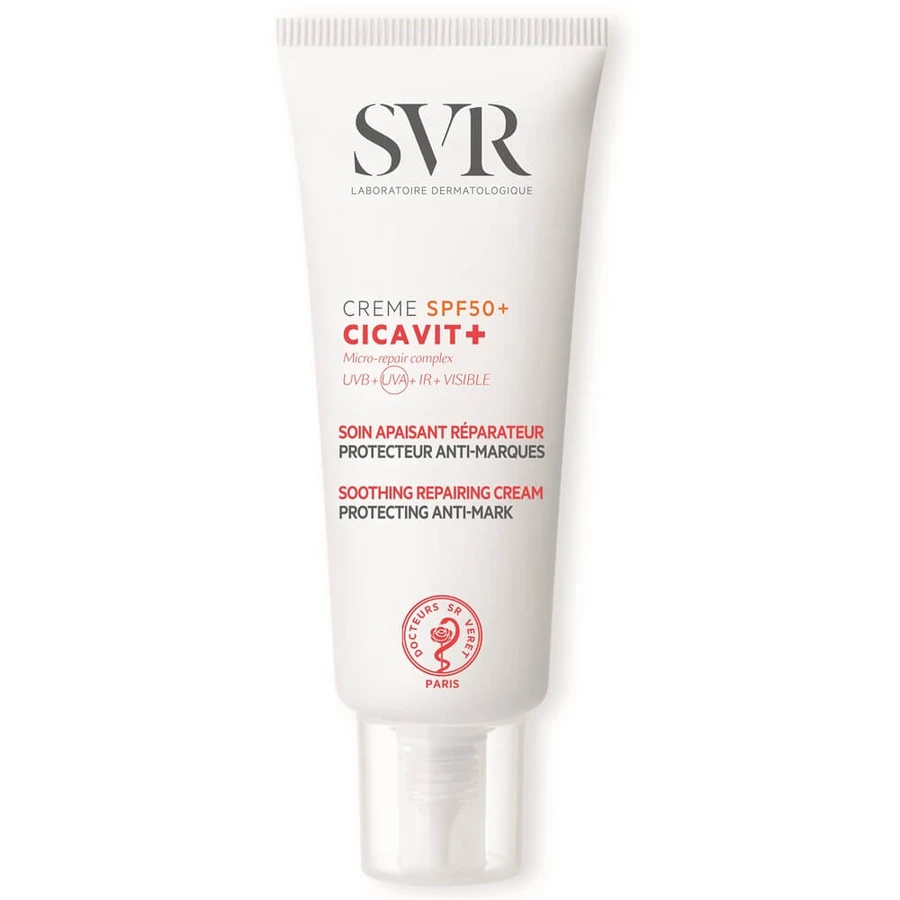 Kalmerende herstellende crème voor bescherming tegen de zon met SPF 50+ Cicavit+, 40 ml, Svr