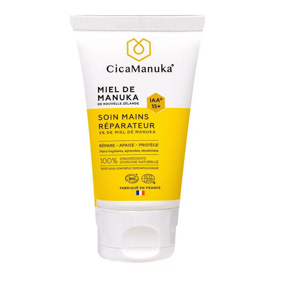 Reparierende Handcreme mit 5% Manuka-Honig IAA15+, bio, 50 ml, CicaManuka