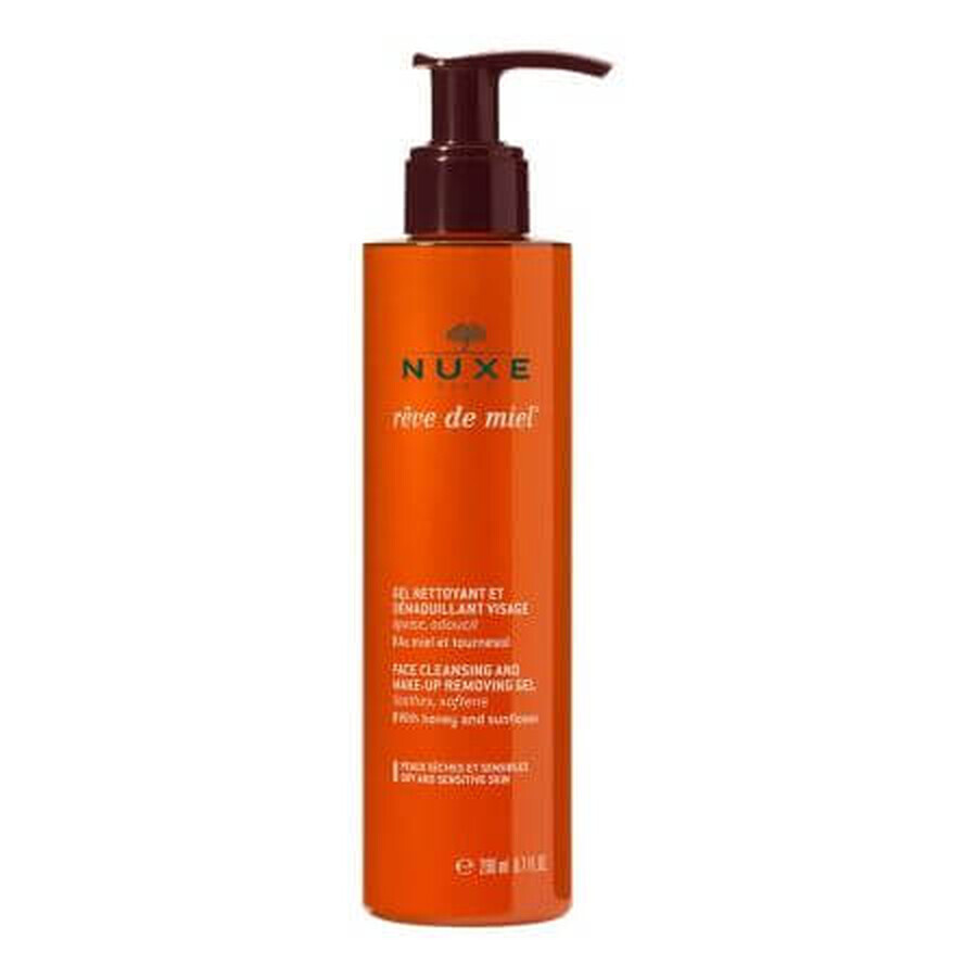 Gel detergente per pelli secche e sensibili Reve de Miel, 200 ml, Nuxe