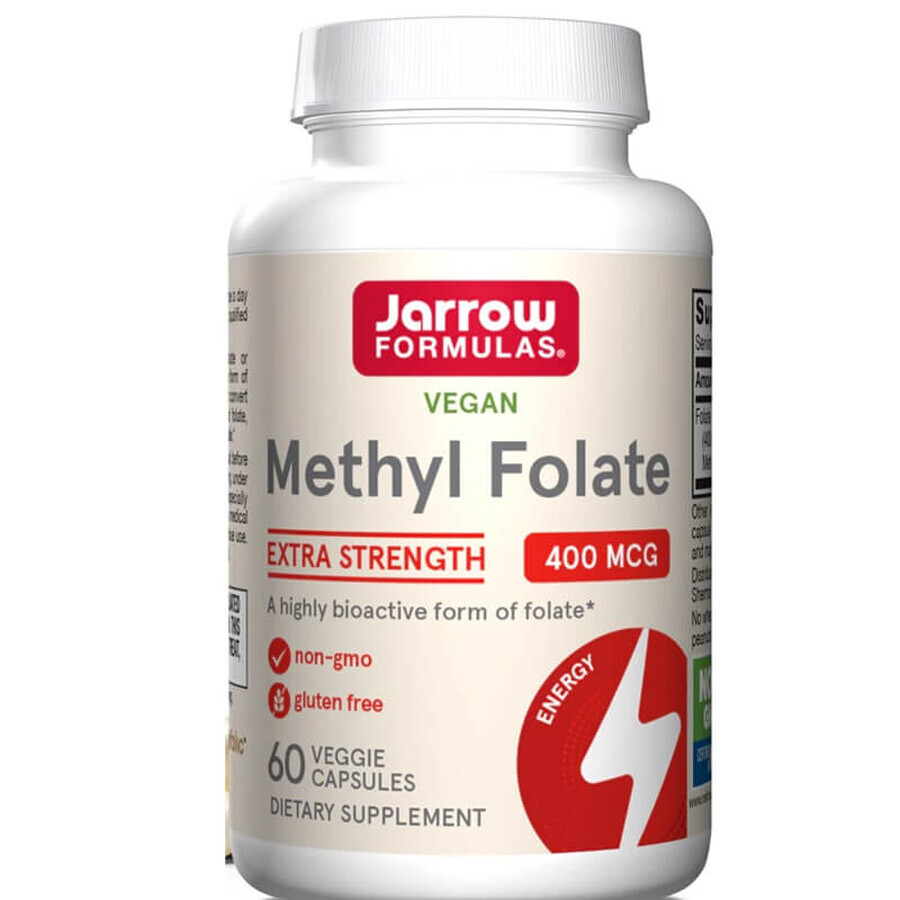 Methylfoliumzuur, 400 mcg, 60 plantaardige capsules, Secom