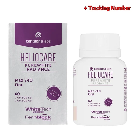 Heliocare Purewhite Radiance complemento alimenticio para la piel, 240 mg, 60 cápsulas, Cantabria