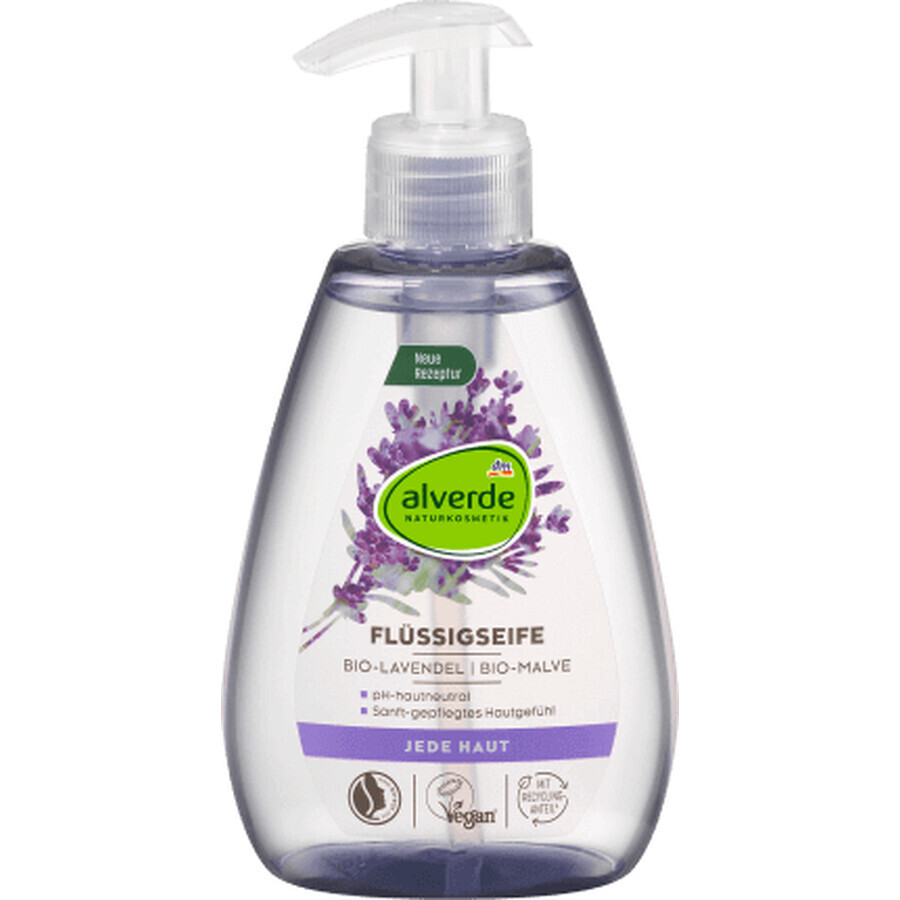 Alverde Naturkosmetik Vloeibare zeep met biologische lavendel en nalba, 300 ml