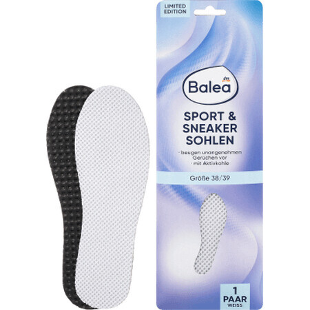 Balea Collants sportifs blancs 38/39, 2 pcs