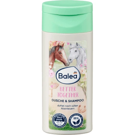 Balea BETTER TOGETHER Gel doccia e shampoo per bambini, 50 ml