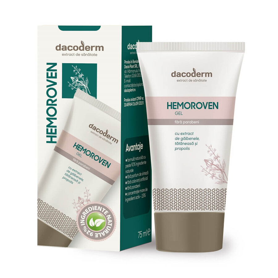 Gel Hemoroven Dacoderm, 75 ml, Dacia Plant