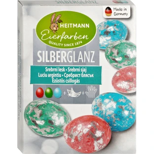 Heitmann Eierfarbe mit Silberfolie, 3 Stück