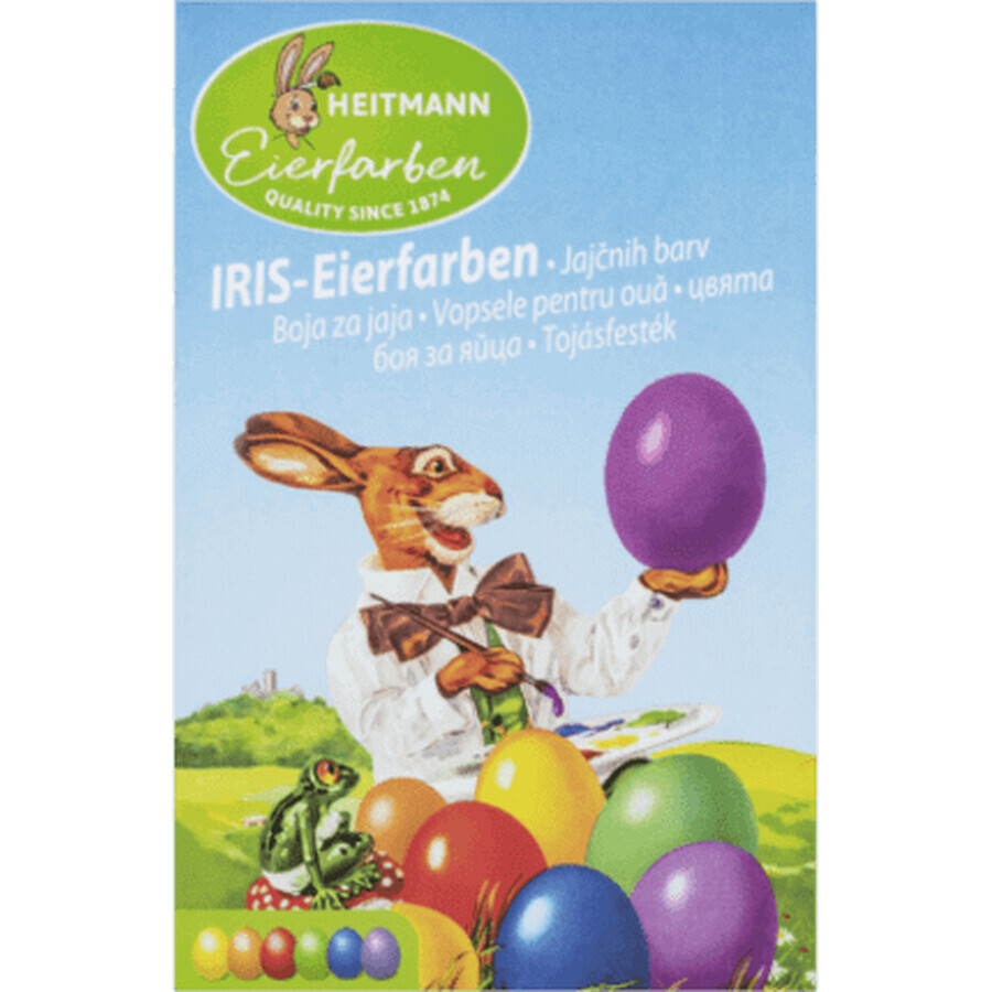 Heitmann eierverf 6 kleuren, 6 st.