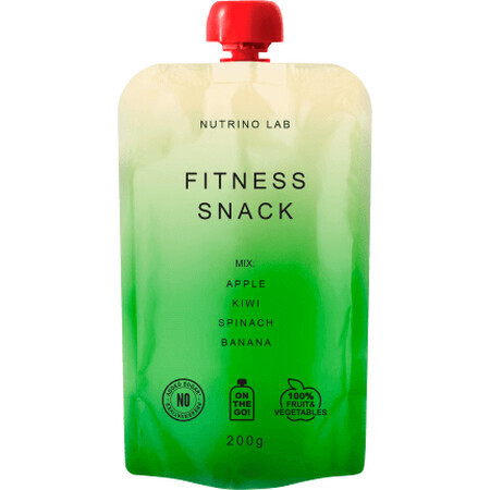 Nutrino Lab Fitness Snack, purea di mela, kiwi, spinaci e banane, 200 g