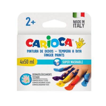 Finger Baby aquarel, +2 jaar, 4 x 50 ml, Carioca