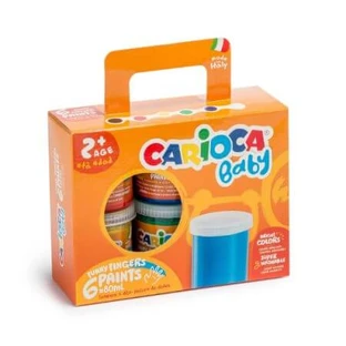 Acuarela Finger Baby, +2 años, 6 x 80 ml, Carioca