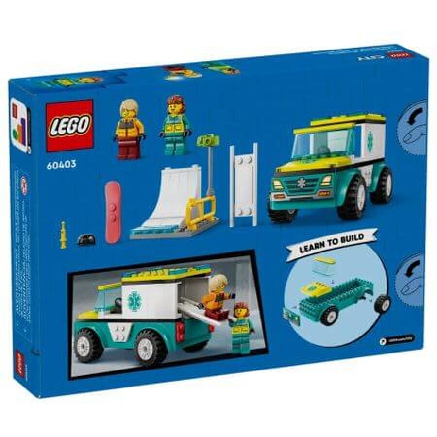 Ambulance en Snowboarden, +4 jaar, 60403, Lego City