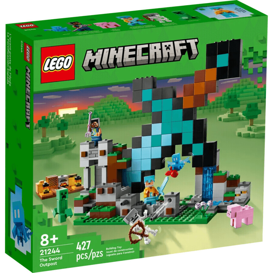 Lego Minecraft zwaard buitenpost, +8 jaar, 21244, 427 stukjes, Lego