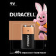 9V alkaline batterij, 1 stuk, Duracell