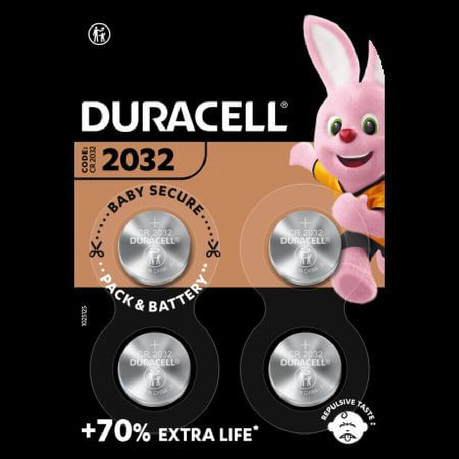 3V 2032 ronde lithiumbatterijen, 2 stuks, Duracell