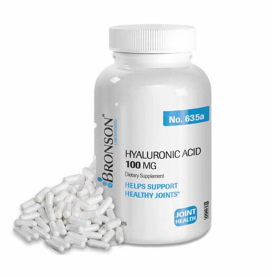 Acide hyaluronique 100 mg, 60 gélules, Bronson Laboratories