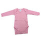 Rib romper lange mouw, 12-18 maanden, Roze, Baltic Bebe