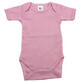 Ribkatoenen romper met korte mouw, 6-12 maanden, Roze, Baltic Bebe