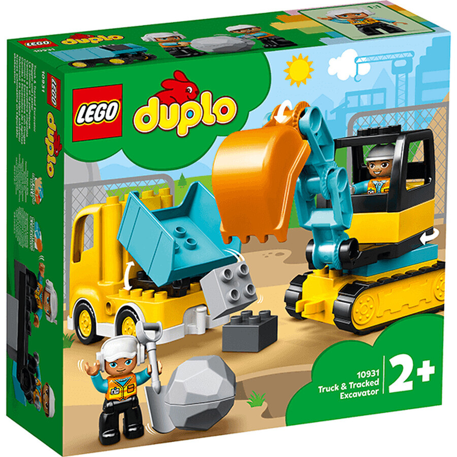 Vrachtwagen en graafmachine op rupsbanden Lego Duplo 10931, +2 jaar, Lego