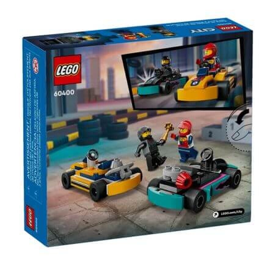 Auto da corsa e corridori, +5 anni, 60400, Lego City