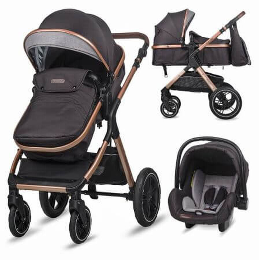 Poussette convertible 3 en 1 Melora, Diamond Black, Coccolle