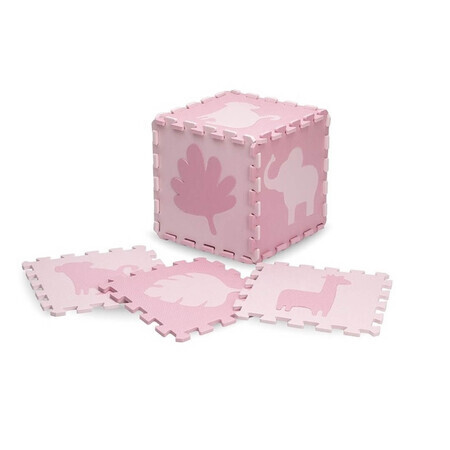 Speelmatten 3D Puzzel Zawi, 150 x 150 cm, Roze, Momi