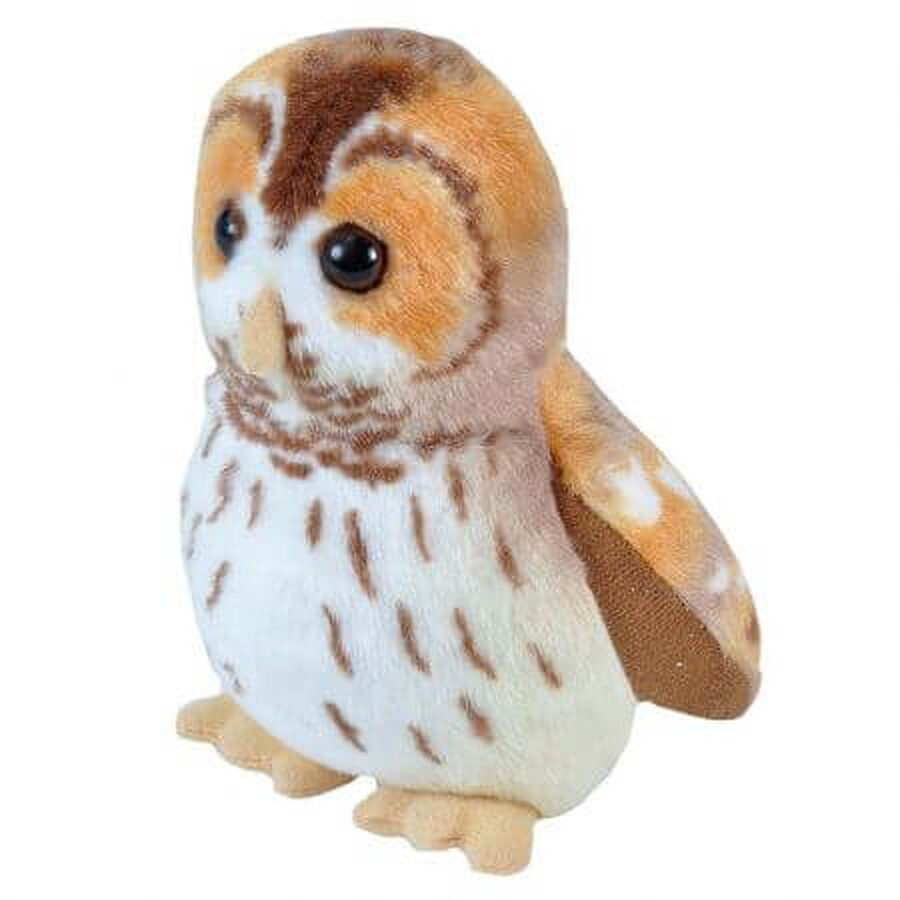 Peluche oiseau avec sons, 15 cm, hibou brun, Wild Republic