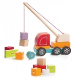 Houten speelgoed magnetische kraan, Cubika