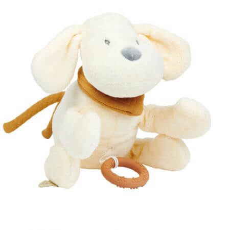 Pluche muzikaal speeltje Charlie de puppy, 30 cm, Vanille, Nattou