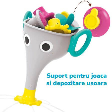 Jouet en forme de trompe d'éléphant avec bouchon de bain Gris, +18 mois, Yookidoo