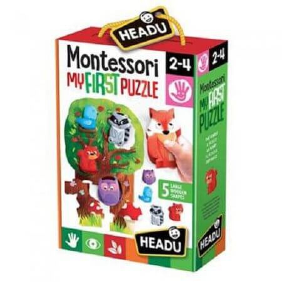 Montessori Mijn eerste puzzelbos, +2 jaar, Headu