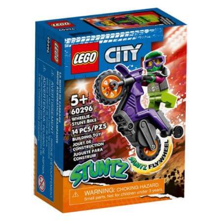 Lego City Wheelie Stuntfiets, +5 jaar, 60296, Lego