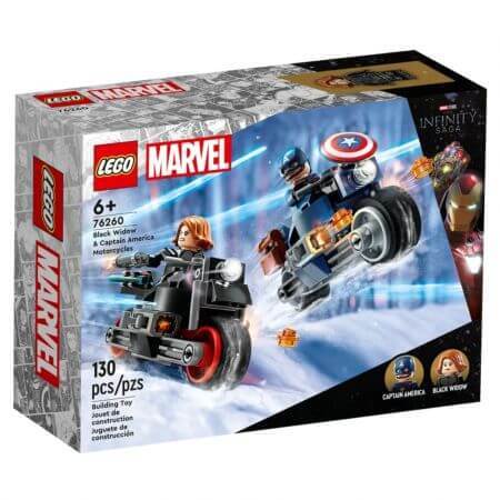 Motos de Black Widow et Captain America Lego Marvel, +6 ans, 76260, Lego