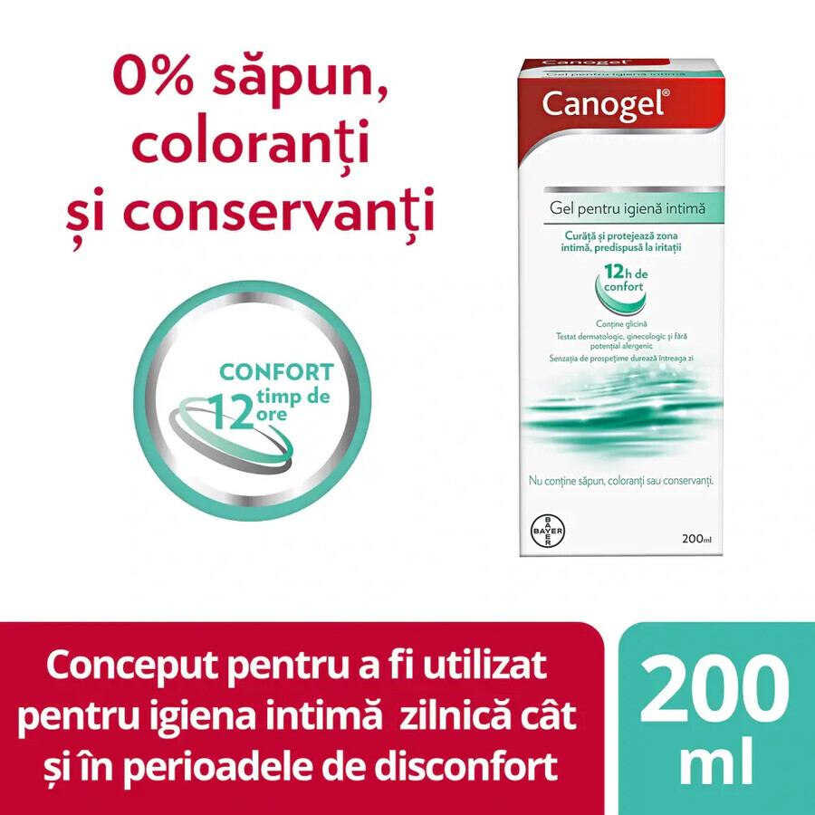 Canogel, 200 ml, gel voor intieme hygiëne, Bayer