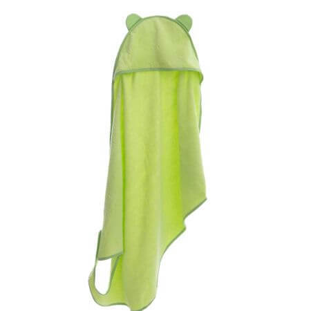 Prosop cu gluga Bebehug, 115x75cm, Verde, Twindeco