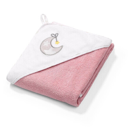 Baby handdoek met kap, 85x85 cm, Roze, Babyono