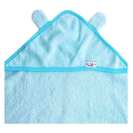 Baby handdoek met oren, 80x80 cm, Blauw, Tuxi Merken