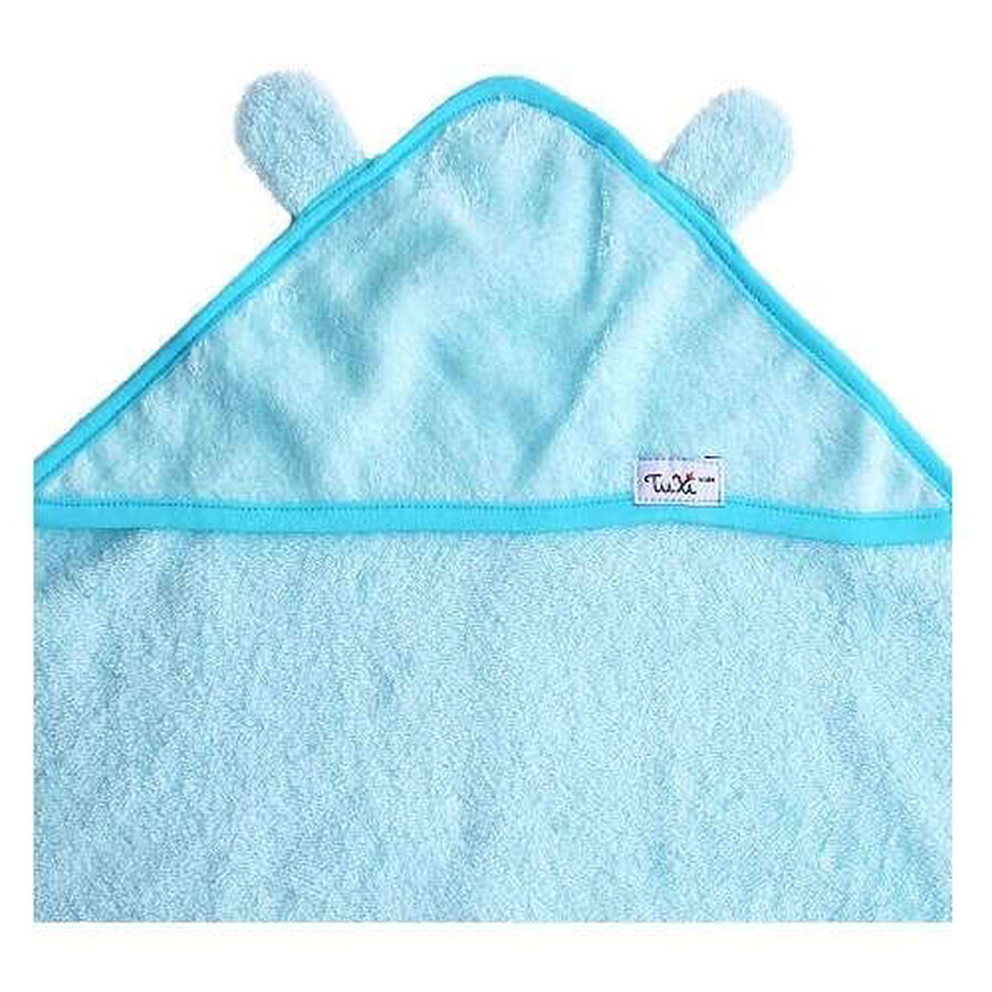 Baby handdoek met oren, 80x80 cm, Blauw, Tuxi Merken