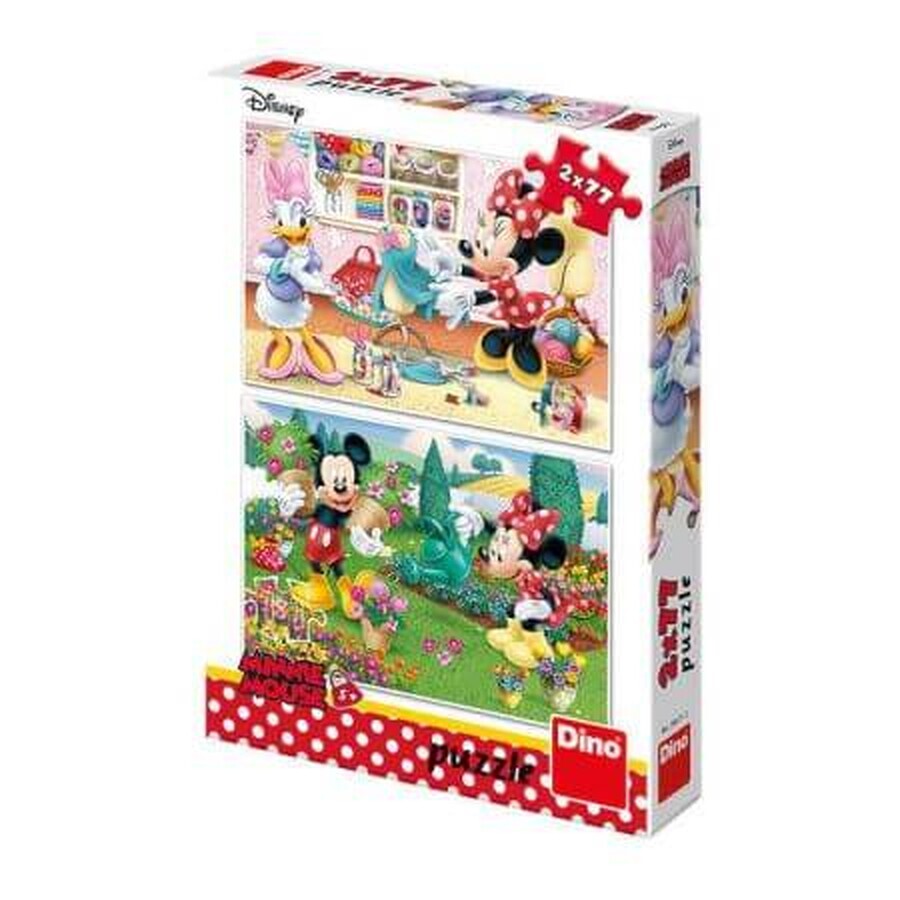 2 in 1 puzzel Minnie aan het werk, Dino Toys