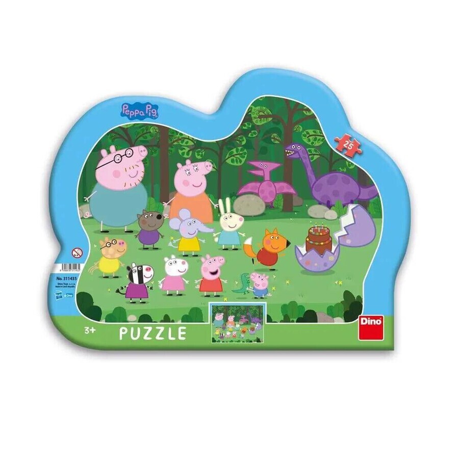 Peppa Pig kaderpuzzel, 25 stukjes, Dino Toys