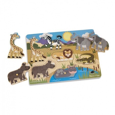 Puzzle di legno Safari Animali, +2 anni, Melissa&Doug