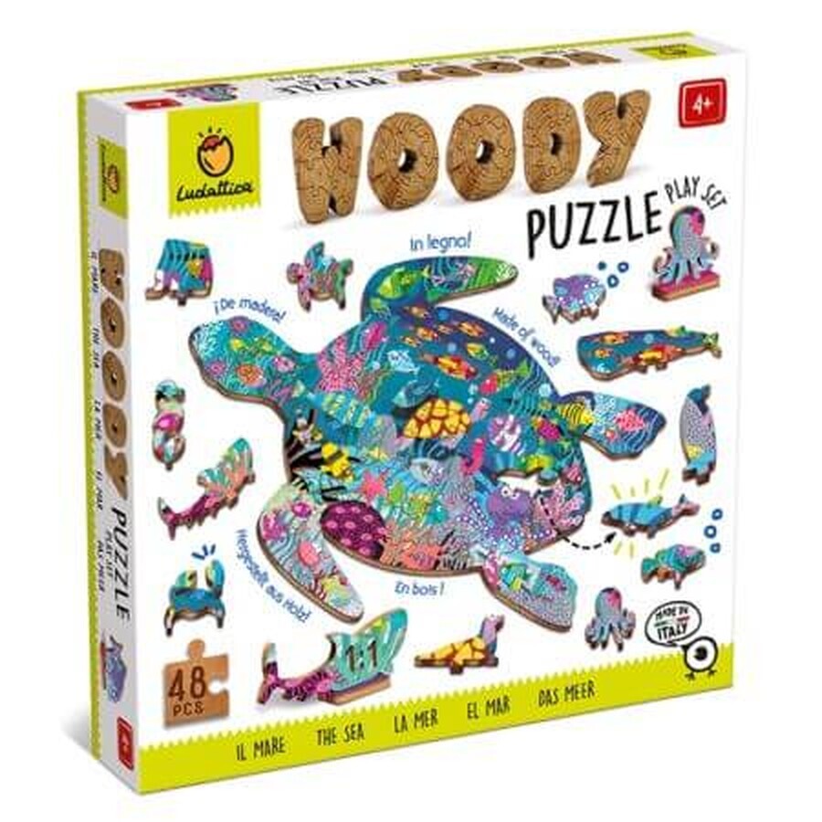 Houten puzzel, +4 jaar, Oceaan, Ludattica