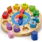 Wooden puzzle, clock, 59235, NCT