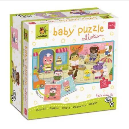 Puzzle Dudu Baby Welpen, +2 Jahre, Ludattica