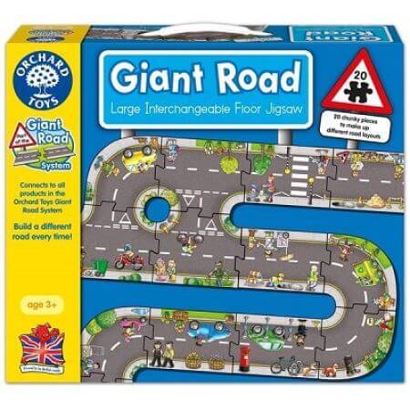 Puzzle gigant de podea traseu masini, 20 piese, Orchard Toys