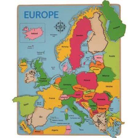 Puzzle Carte d'Europe, Bigjigs